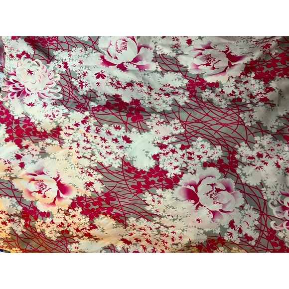 Aubade Paris‎ Vintage Y2K Lingerie Nightgown Pink Abstract Flowers Adj. Straps - Picture 5 of 13